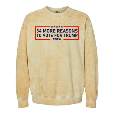 Trump Convicted Felon 34 More Reasons To Vote For Trump 2024 Colorblast Crewneck Sweatshirt