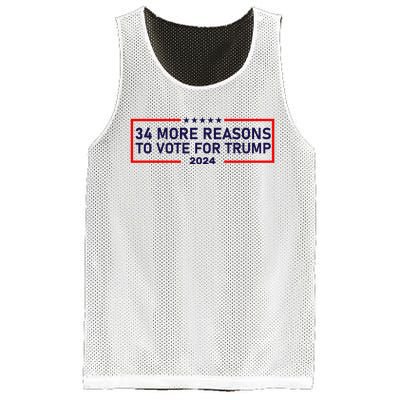 Trump Convicted Felon 34 More Reasons To Vote For Trump 2024 Mesh Reversible Basketball Jersey Tank