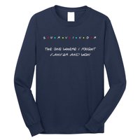 Thyroid Cancer Fight Warrior Thyroid Ribbon Awareness Long Sleeve Shirt