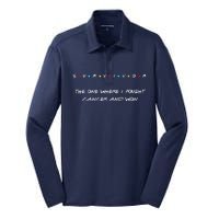 Thyroid Cancer Fight Warrior Thyroid Ribbon Awareness Silk Touch Performance Long Sleeve Polo