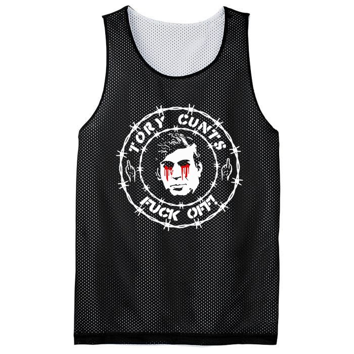 Tory Cunts Fuck Off Mesh Reversible Basketball Jersey Tank