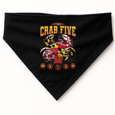 The Crab Five Maryland Basketball Sports Fan USA-Made Doggie Bandana