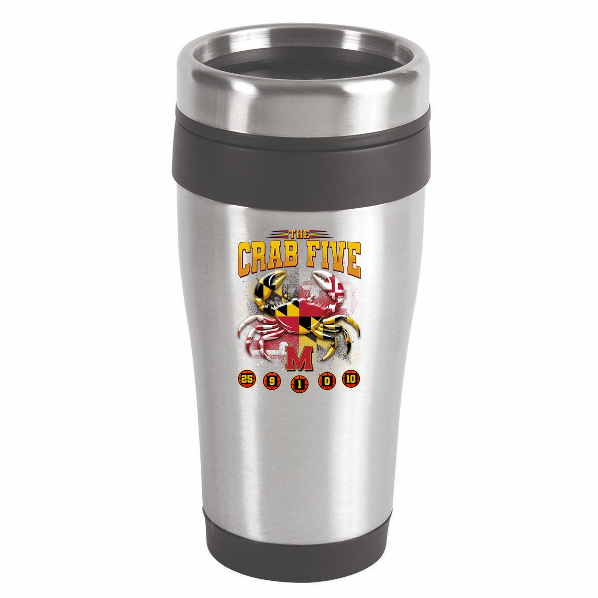 The Crab Five Maryland Basketball Sports Fan 16oz Travel Tumbler
