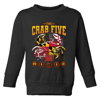 The Crab Five Maryland Basketball Sports Fan Toddler Sweatshirt