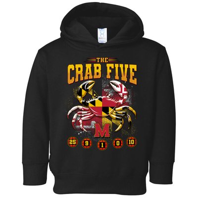 The Crab Five Maryland Basketball Sports Fan Toddler Hoodie