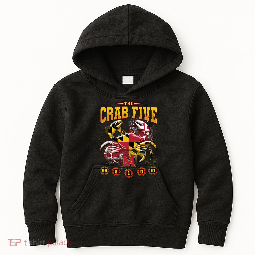 The Crab Five Maryland Basketball Sports Fan Kids Hoodie