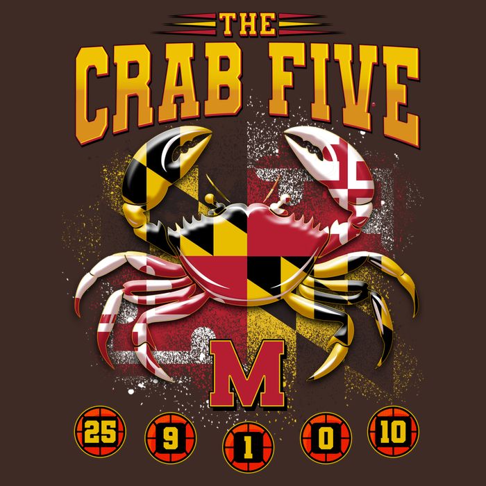 The Crab Five Maryland Basketball Sports Fan Poster