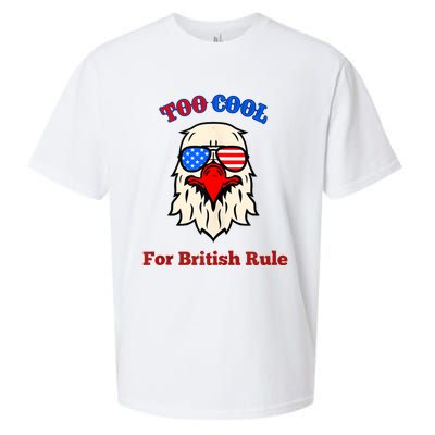 Too Cool For British Rule 4th Of July Vintage USA Eagle Sueded Cloud Jersey T-Shirt