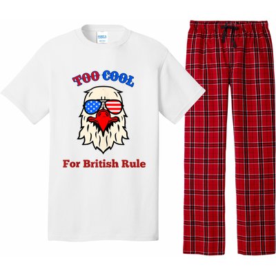 Too Cool For British Rule 4th Of July Vintage USA Eagle Pajama Set