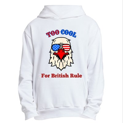 Too Cool For British Rule 4th Of July Vintage USA Eagle Urban Pullover Hoodie