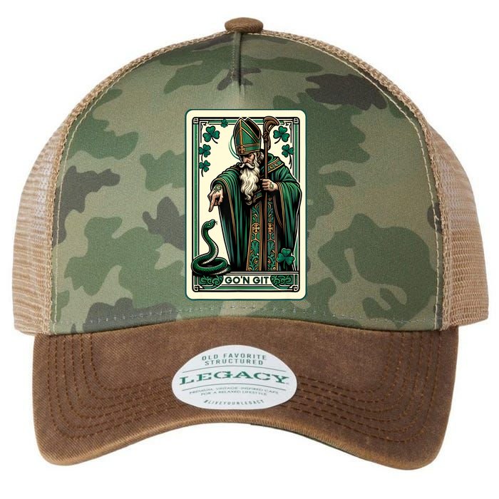 Tarot Card Funny St Patricks Day Gon Git St Patrick Legacy Tie Dye Trucker Hat