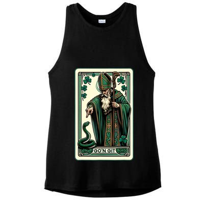 Tarot Card Funny St Patricks Day Gon Git St Patrick Ladies PosiCharge Tri-Blend Wicking Tank