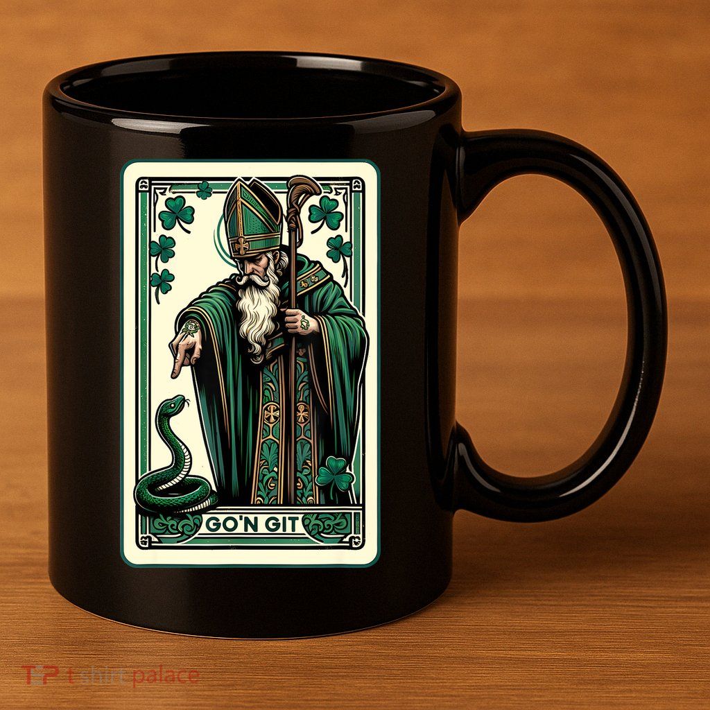 Tarot Card Funny St Patricks Day Gon Git St Patrick 11oz C Handle Ceramic Mug