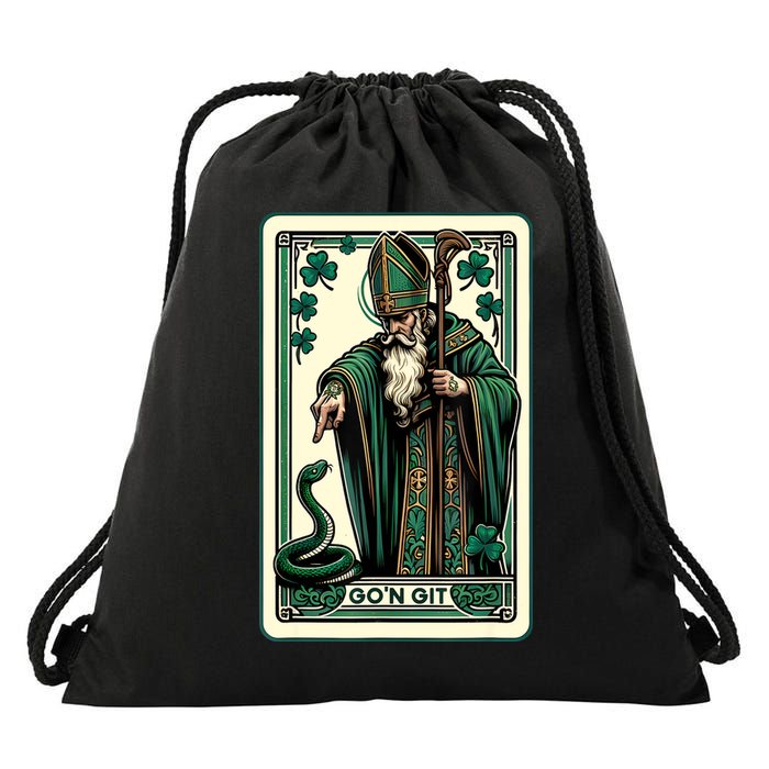 Tarot Card Funny St Patricks Day Gon Git St Patrick Drawstring Bag