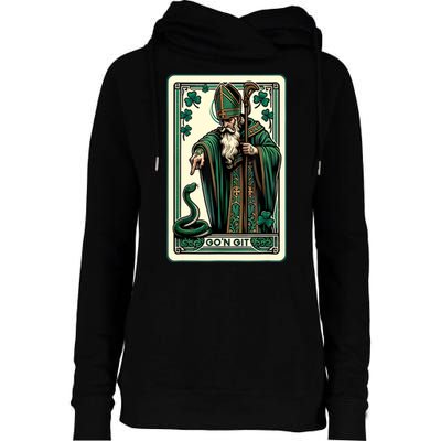 Tarot Card Funny St Patricks Day Gon Git St Patrick Womens Funnel Neck Pullover Hood