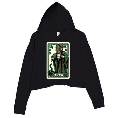 Tarot Card Funny St Patricks Day Gon Git St Patrick Crop Fleece Hoodie
