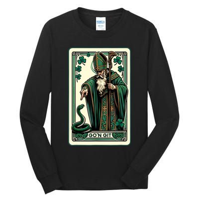Tarot Card Funny St Patricks Day Gon Git St Patrick Tall Long Sleeve T-Shirt