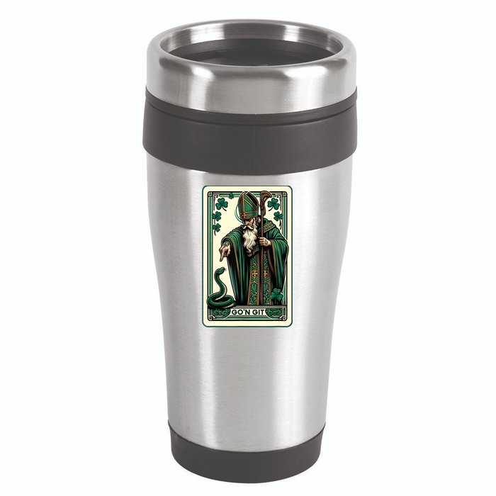 Tarot Card Funny St Patricks Day Gon Git St Patrick 16oz Travel Tumbler