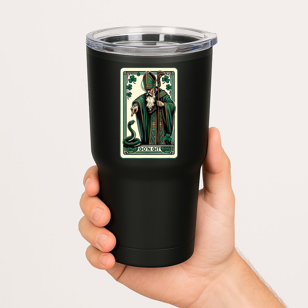 Tarot Card Funny St Patricks Day Gon Git St Patrick Tumbler