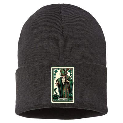 Tarot Card Funny St Patricks Day Gon Git St Patrick Sustainable Knit Beanie