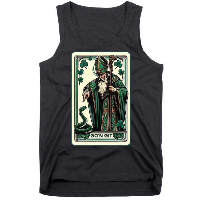 Tarot Card Funny St Patricks Day Gon Git St Patrick Tank Top