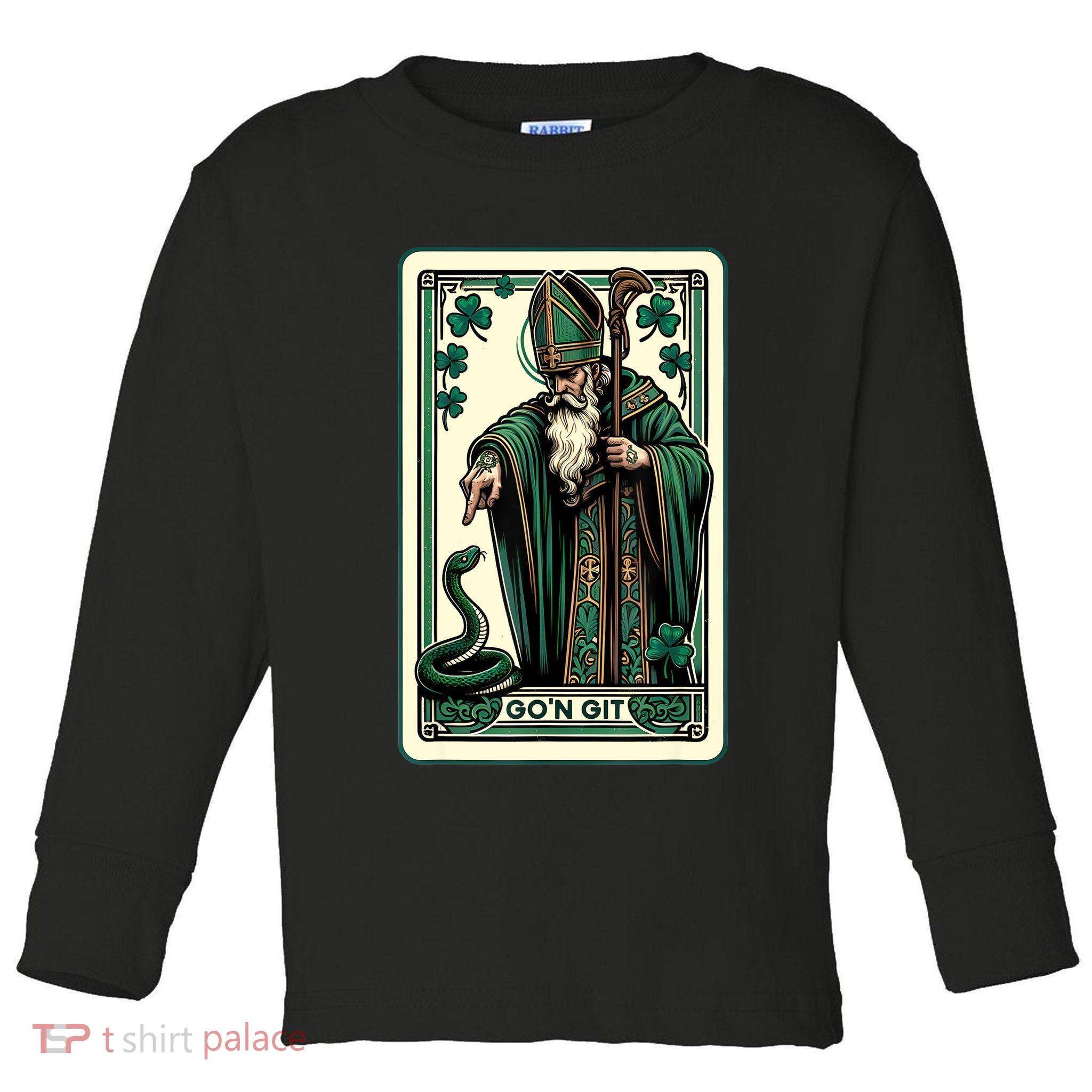 Tarot Card Funny St Patricks Day Gon Git St Patrick Toddler Long Sleeve Shirt