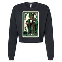 Tarot Card Funny St Patricks Day Gon Git St Patrick Cropped Pullover Crew