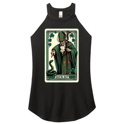 Tarot Card Funny St Patricks Day Gon Git St Patrick Women's Perfect Tri Rocker Tank