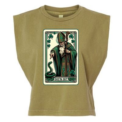 Tarot Card Funny St Patricks Day Gon Git St Patrick Garment-Dyed Women's Muscle Tee