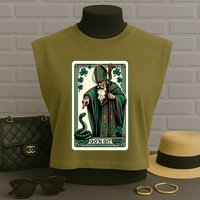 Tarot Card Funny St Patricks Day Gon Git St Patrick Garment-Dyed Women's Muscle Tee