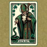 Tarot Card Funny St Patricks Day Gon Git St Patrick Garment-Dyed Women's Muscle Tee