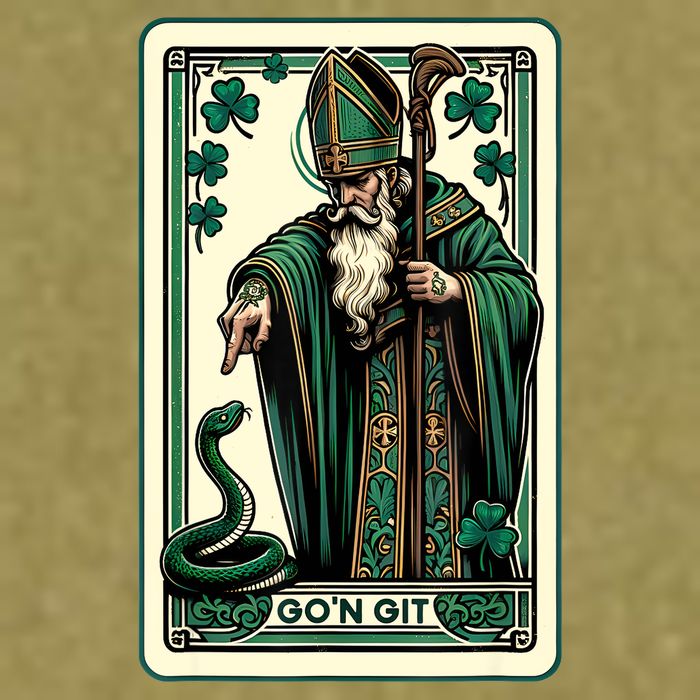Tarot Card Funny St Patricks Day Gon Git St Patrick Garment-Dyed Women's Muscle Tee
