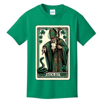 Tarot Card Funny St Patricks Day Gon Git St Patrick Kids T-Shirt