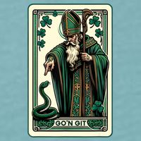 Tarot Card Funny St Patricks Day Gon Git St Patrick Sueded Cloud Jersey T-Shirt