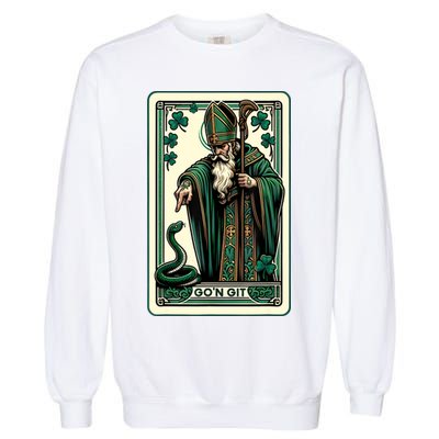 Tarot Card Funny St Patricks Day Gon Git St Patrick Garment-Dyed Sweatshirt