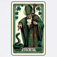 Tarot Card Funny St Patricks Day Gon Git St Patrick Garment-Dyed Sweatshirt