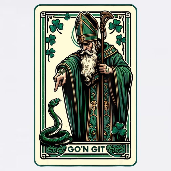 Tarot Card Funny St Patricks Day Gon Git St Patrick Garment-Dyed Sweatshirt