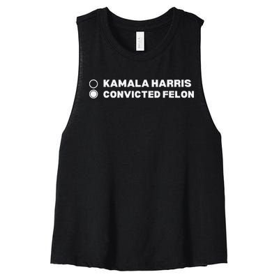 Trump Convicted Felon Gift Women's Racerback Cropped Tank