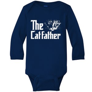 The Catfather Funny Cat Enthusiast Father Kitten Lover Baby Long Sleeve Bodysuit