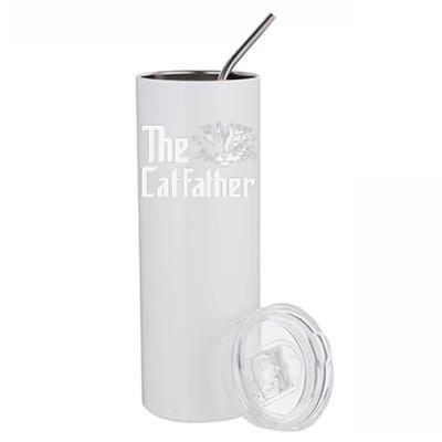 The Catfather Funny Cat Enthusiast Father Kitten Lover Stainless Steel Tumbler