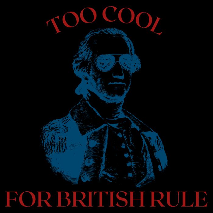 Too Cool For British Rule Funny Patrotic 16oz Travel Tumbler