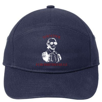 Too Cool For British Rule Funny Patrotic 7-Panel Snapback Hat