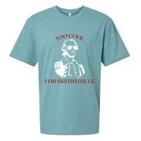 Too Cool For British Rule Funny Patrotic Sueded Cloud Jersey T-Shirt