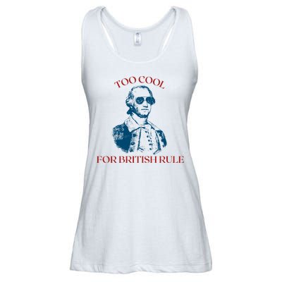 Too Cool For British Rule Funny Patrotic Ladies Essential Flowy Tank