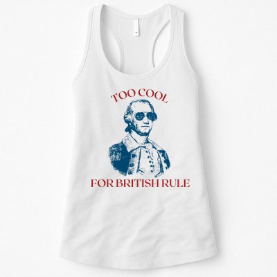 Too Cool For British Rule Funny Patrotic Womens Tank Top