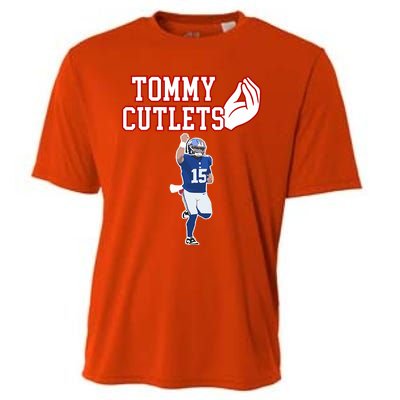 Tommy Cutlets Football Quarterback Ny Italian Hand Gesture Cooling Performance Crew T-Shirt