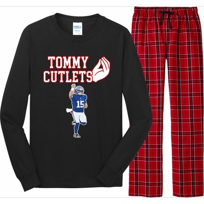 Tommy Cutlets Football Quarterback Ny Italian Hand Gesture Long Sleeve Pajama Set