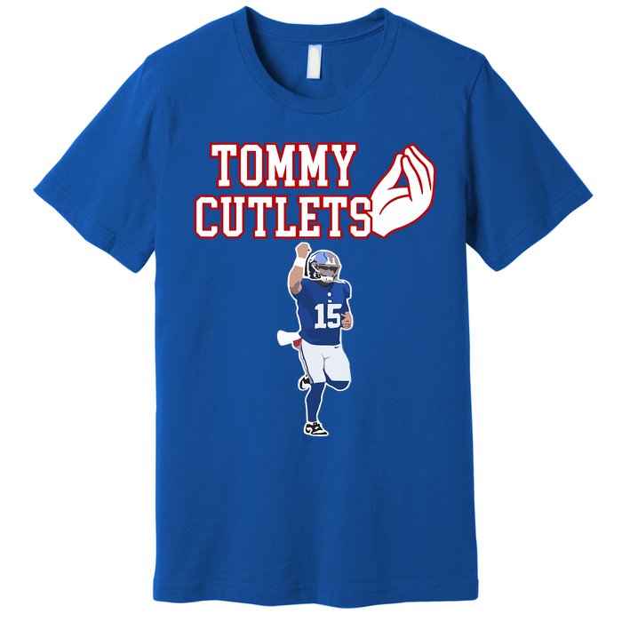 Tommy Cutlets Football Quarterback Ny Italian Hand Gesture Premium T-Shirt