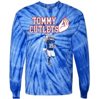 Tommy Cutlets Football Quarterback Ny Italian Hand Gesture Tie-Dye Long Sleeve Shirt