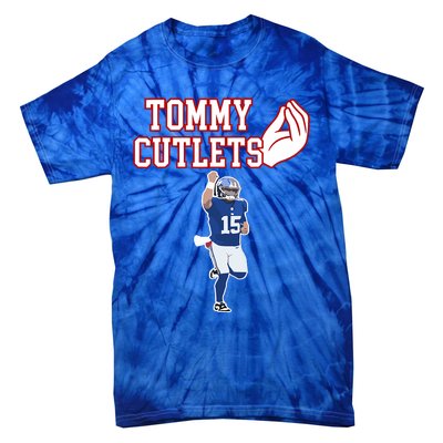 Tommy Cutlets Football Quarterback Ny Italian Hand Gesture Tie-Dye T-Shirt